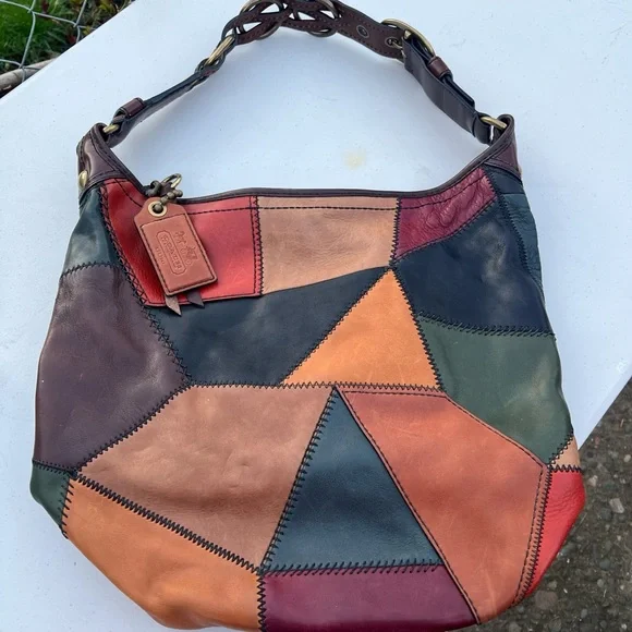 Coach y2k vintage Patchwork Leather Shoulder Bag - Picture 3 of 5